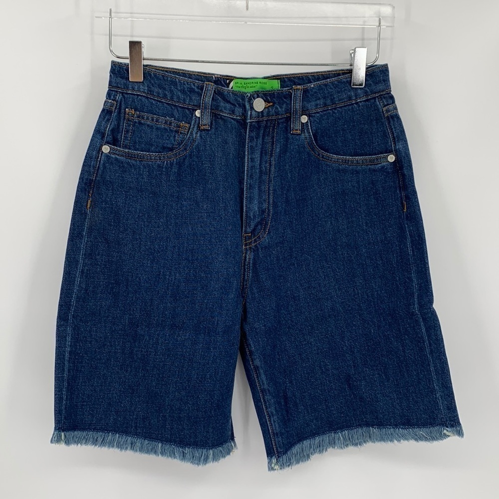 Free People Dark Blue Denim Jean Shorts